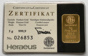 HERAEUS SWIZERLAND FINE GOLD 5 G 300x192 - HERAEUS SWIZERLAND FINE GOLD 5 G